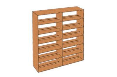 Шкаф-стеллаж 2-х сторонний "ШБ.к.1"