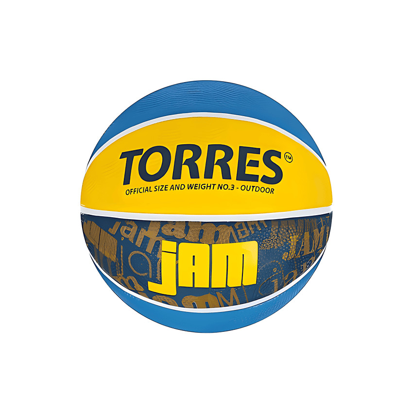 Мяч баскетбольный TORRES Jam, B02043, резина, клееный, 8 панелей, р. 3